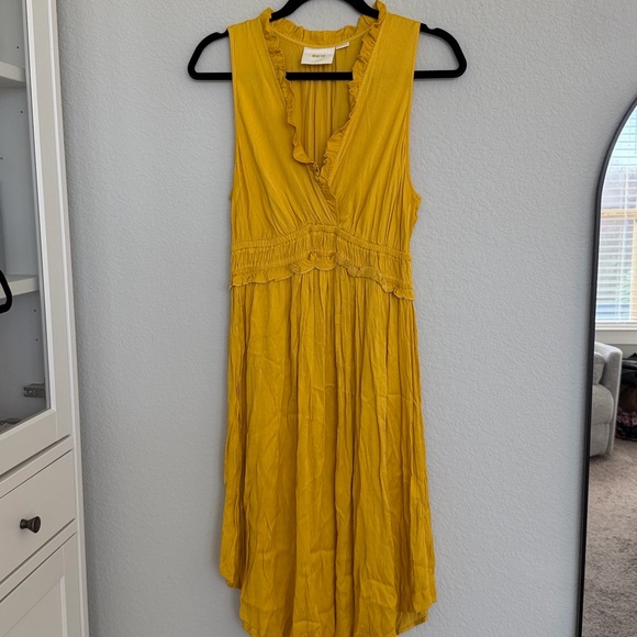 Anthropologie Maeve La Habana V-Neck Boho Sleeveless Mango Midi Dress - Picture 2 of 5
